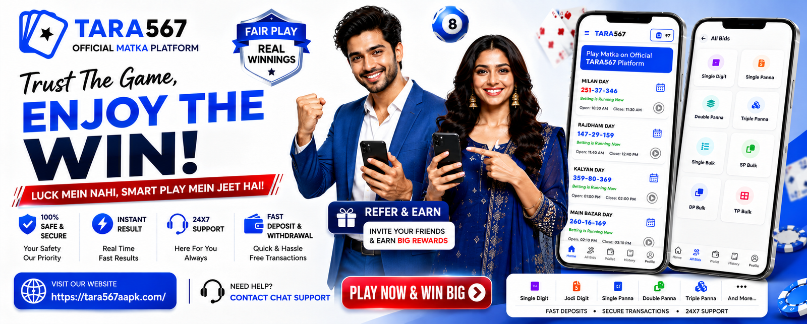 Tara567 Online Gaming Platform Live Result Matka Game